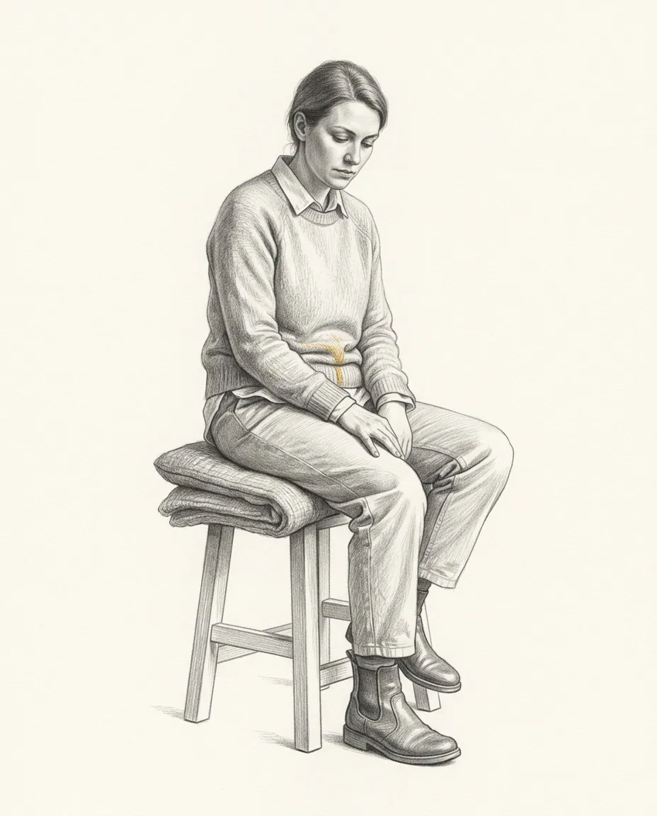 Graphite artwork symbolising Face-Sitting