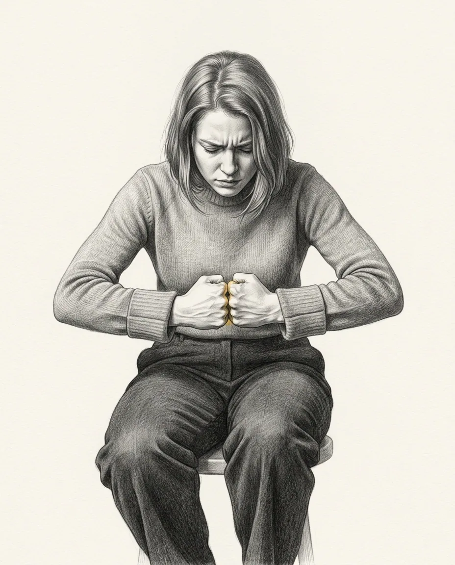 Graphite artwork symbolising Forced Orgasm