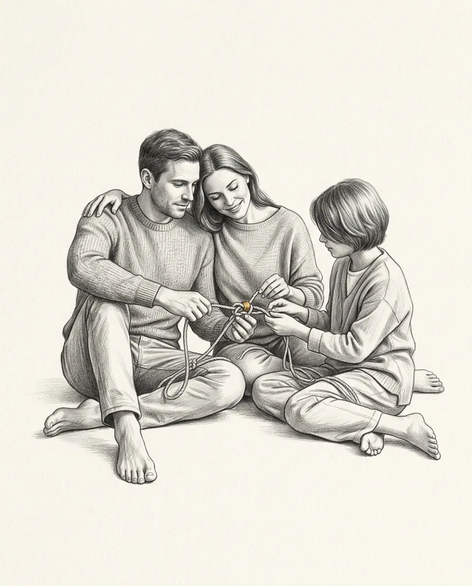 Graphite artwork symbolising Threesome