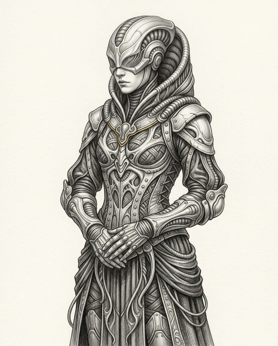 Graphite artwork symbolising Alien Fetish