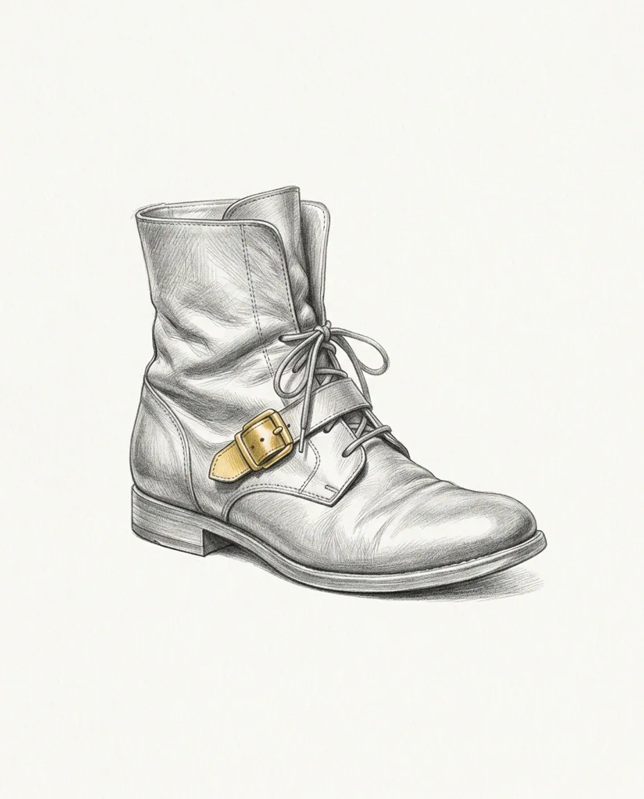Graphite artwork symbolising Boot Fetish