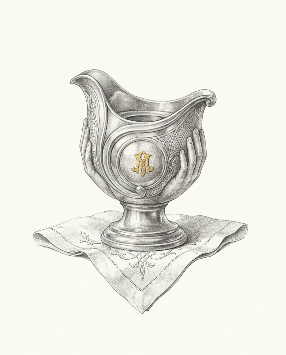 Graphite artwork symbolising Brand Worship