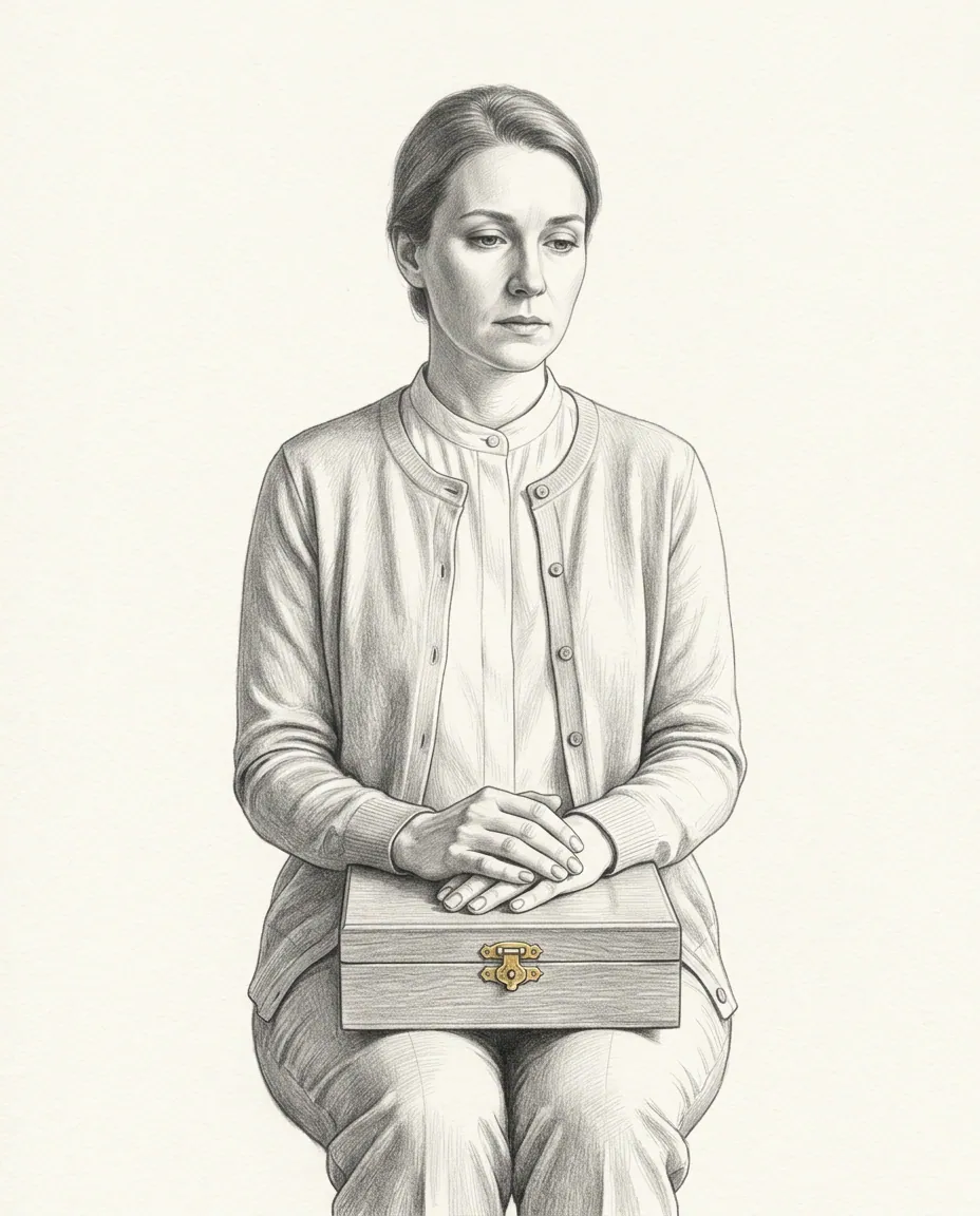 Graphite artwork symbolising Chastity Play