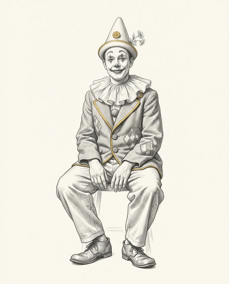 Graphite artwork symbolising Clown Fetish