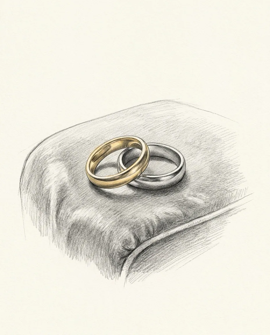 Graphite artwork symbolising Couple Watching