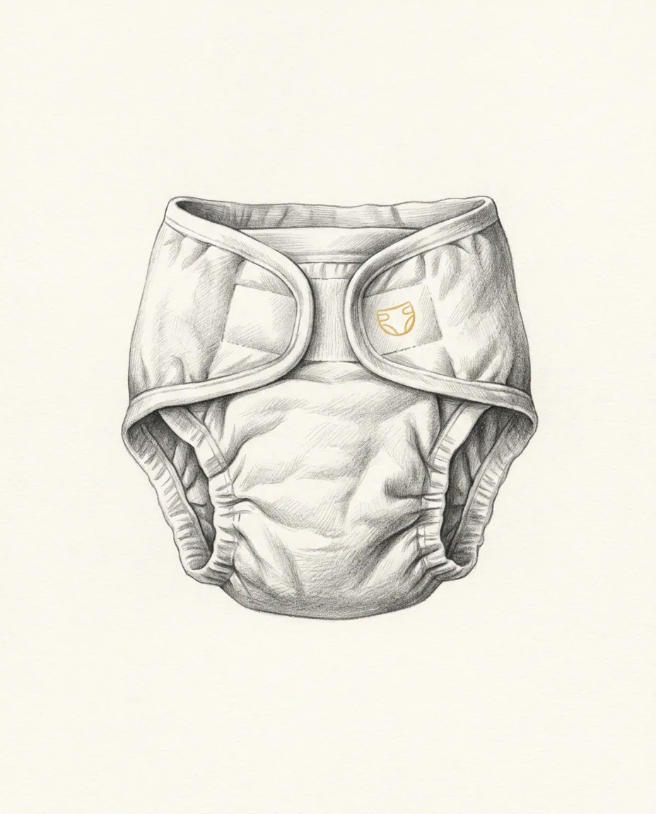 Graphite artwork symbolising Diaper Fetish