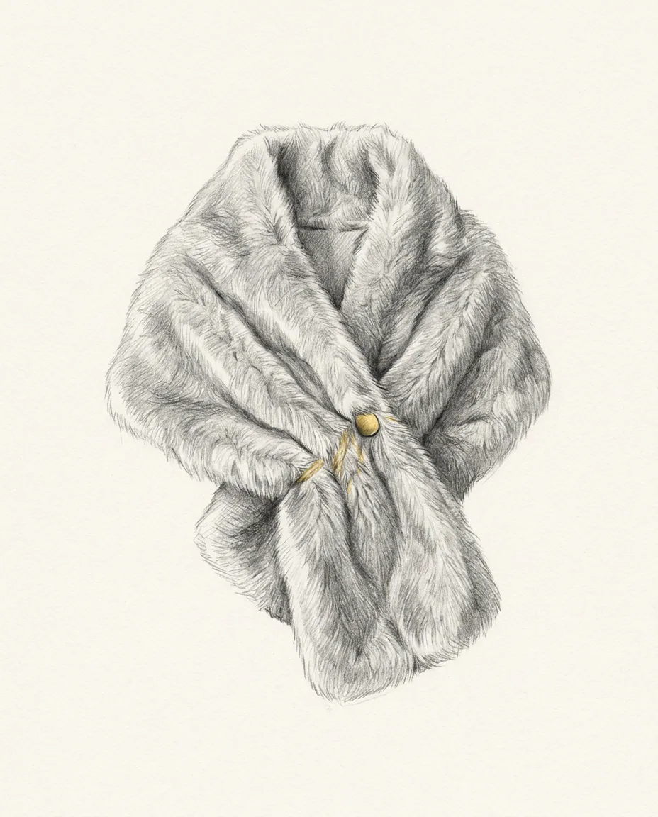 Graphite artwork symbolising Fur Clothing Fetish