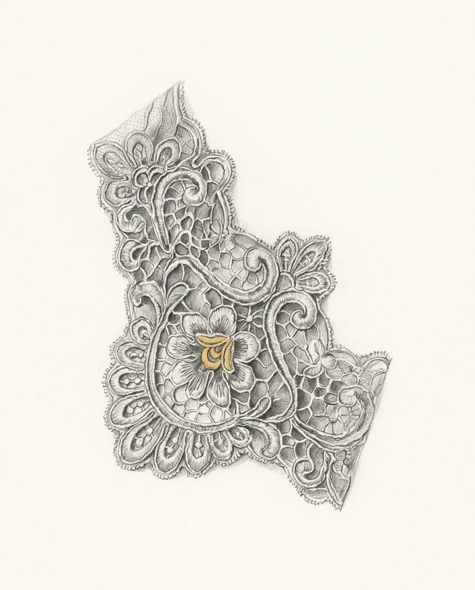 Graphite artwork symbolising Lace Fetish