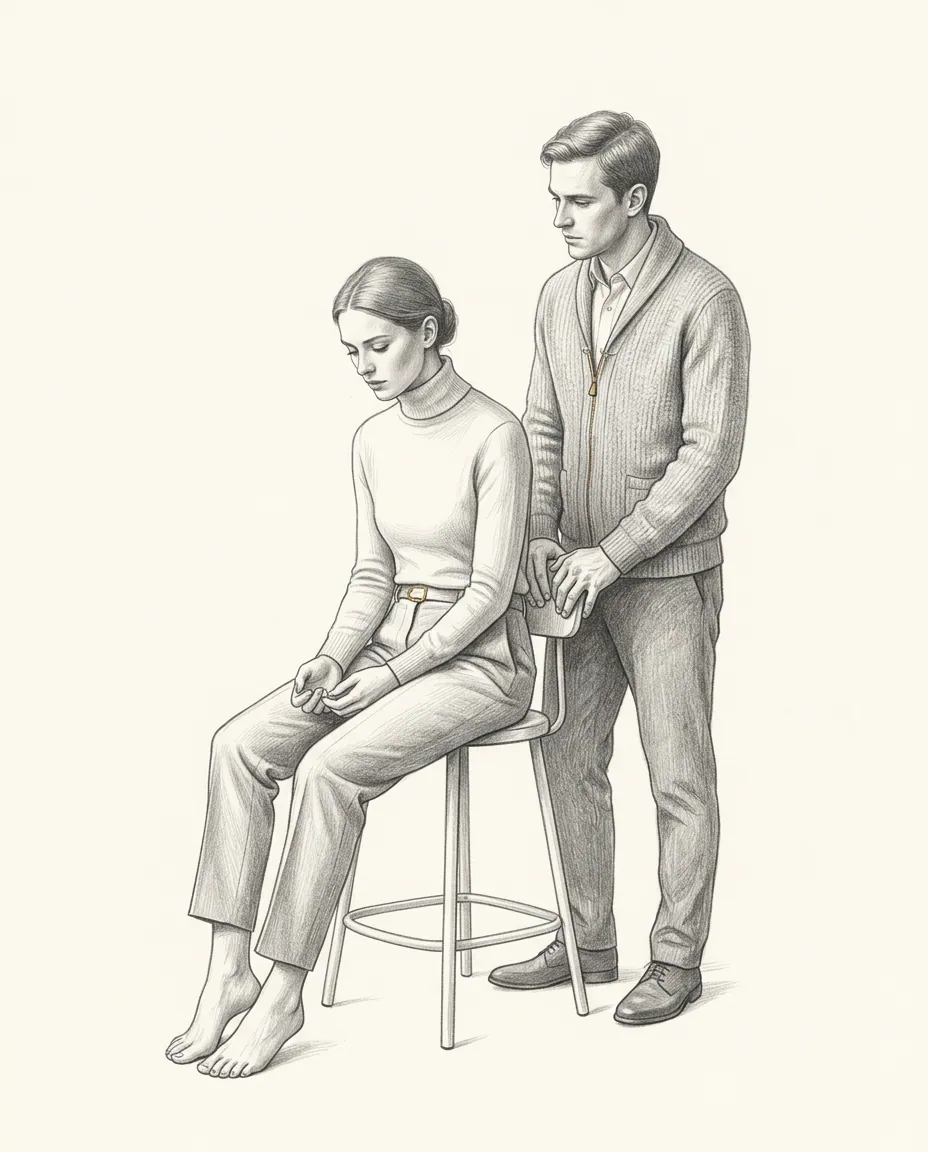 Graphite artwork symbolising Orgasm Denial