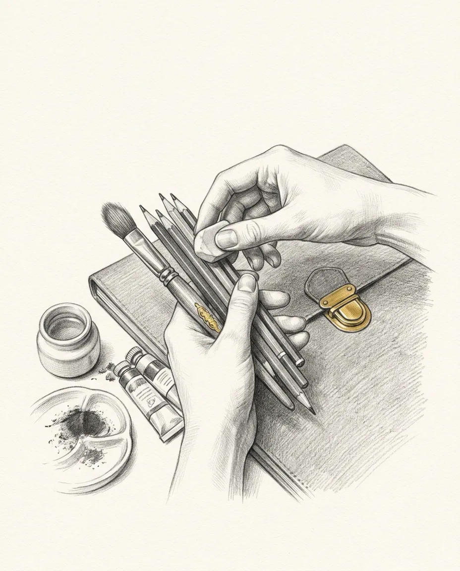 Graphite artwork symbolising Pictophilia (Erotic Images)