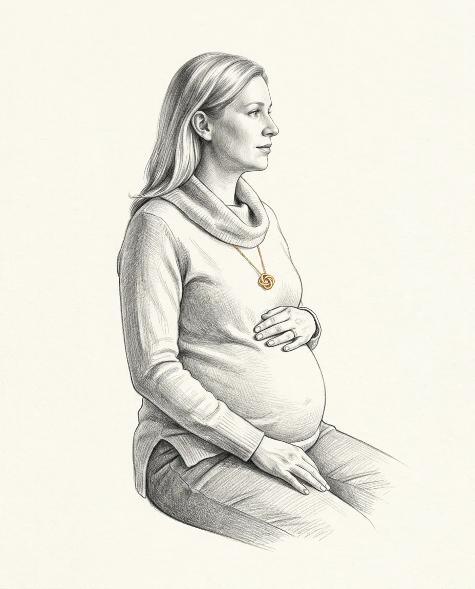 Graphite artwork symbolising Pregnancy Fetish