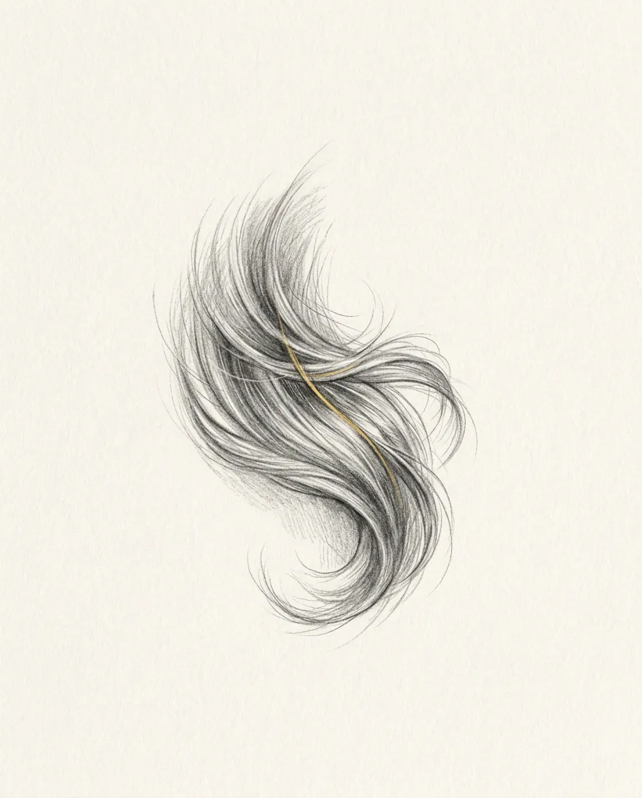 Graphite artwork symbolising Pubic Hair Fetish