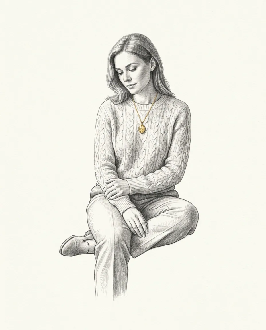 Graphite artwork symbolising Self-As-Female Arousal