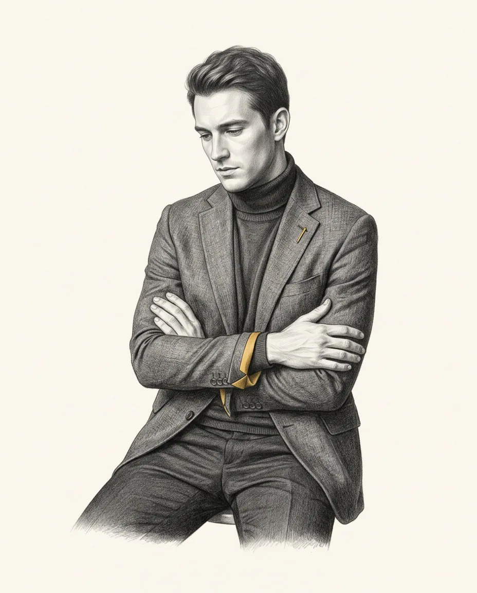 Graphite artwork symbolising Self-As-Male Arousal