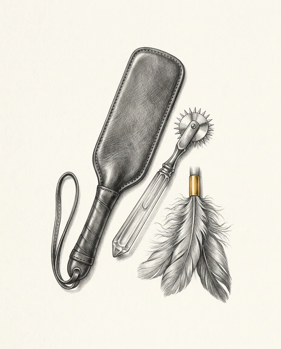 Graphite artwork symbolising Sensation Play