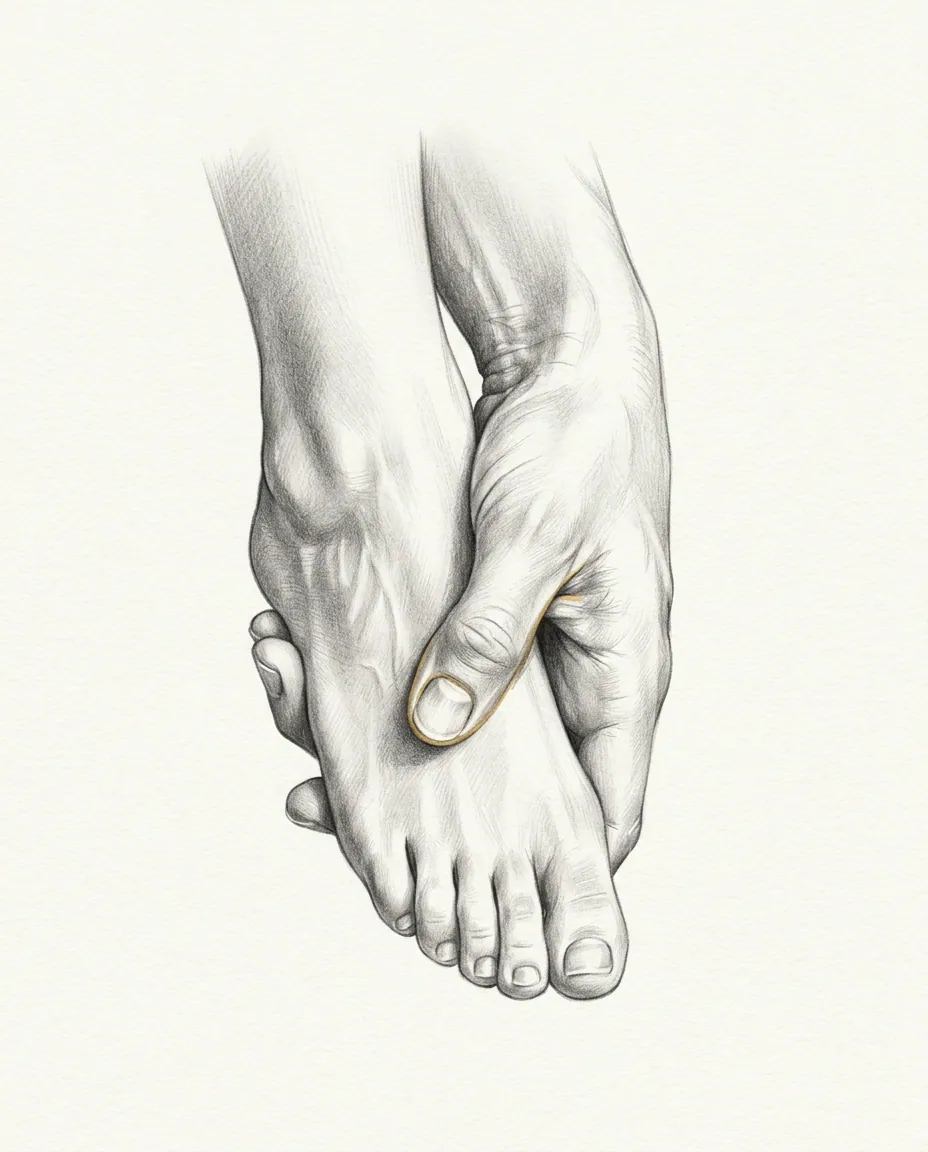 Graphite artwork symbolising Size Difference Kink