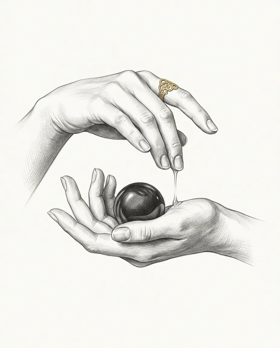 Graphite artwork symbolising Spit Fetish