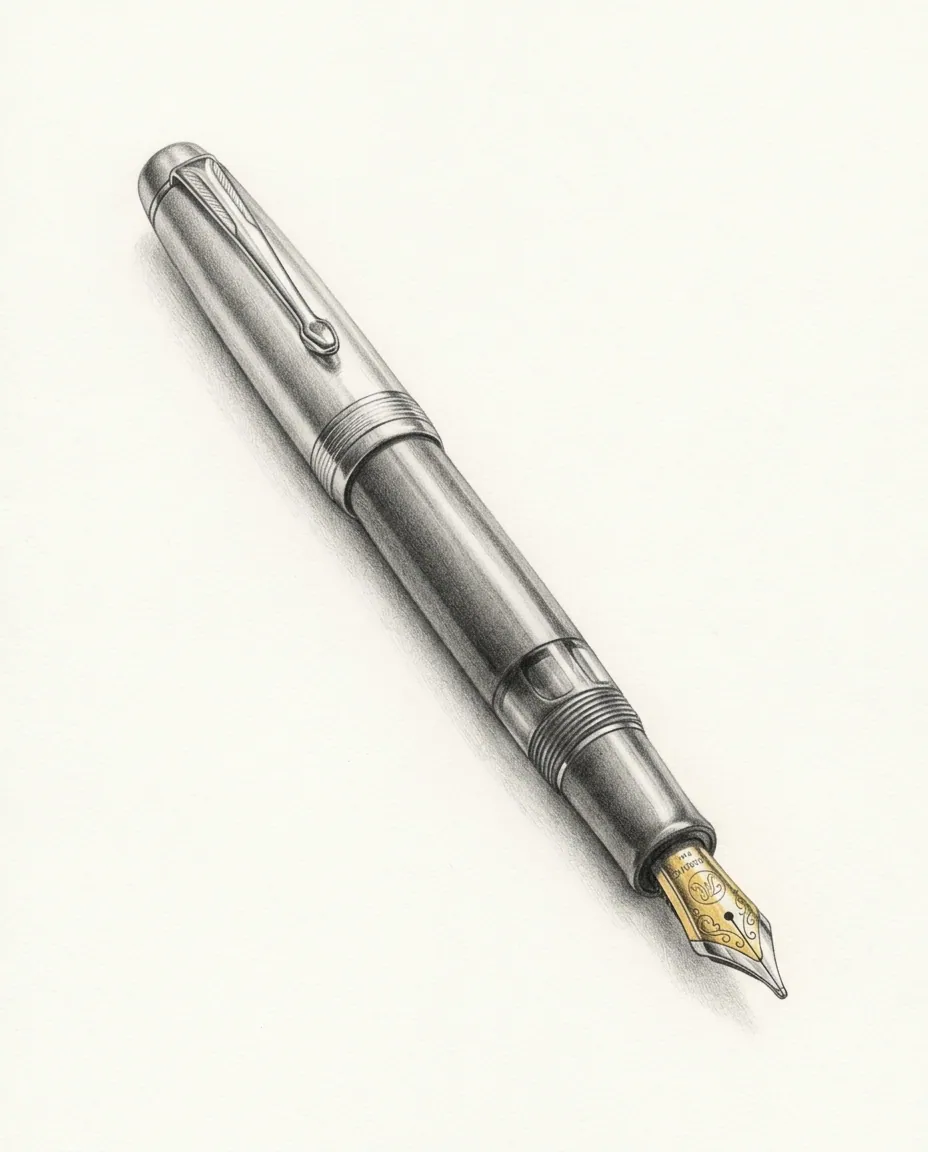 Graphite artwork symbolising Stationery Fetish