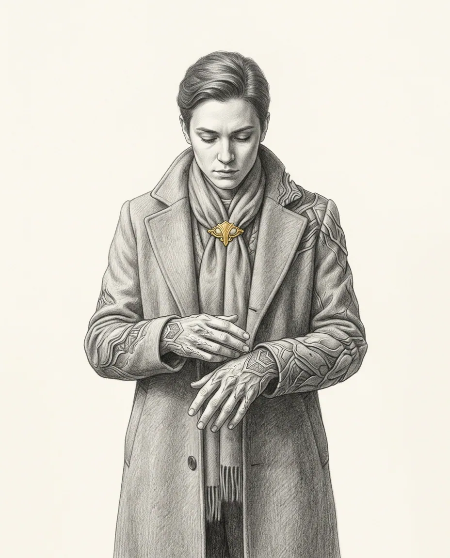 Graphite artwork symbolising Transformation Fetish