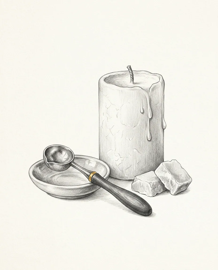 Graphite artwork symbolising Wax Play