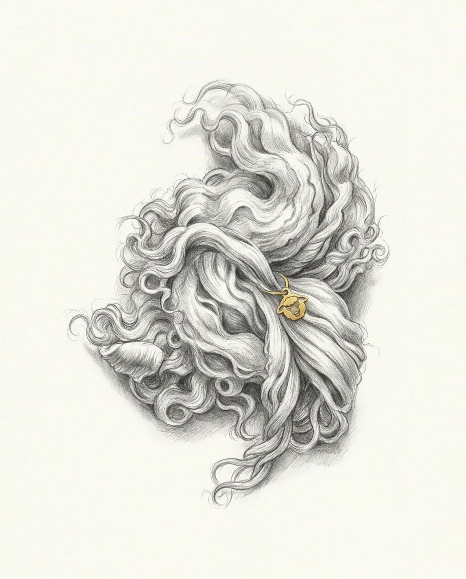 Graphite artwork symbolising Wool Fetish