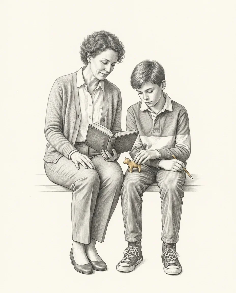 Graphite artwork symbolising Age-Play