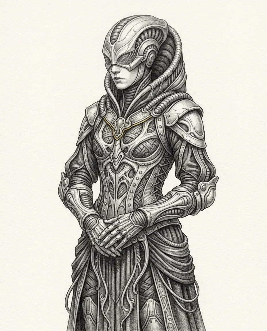 Graphite artwork symbolising Alien Fetish