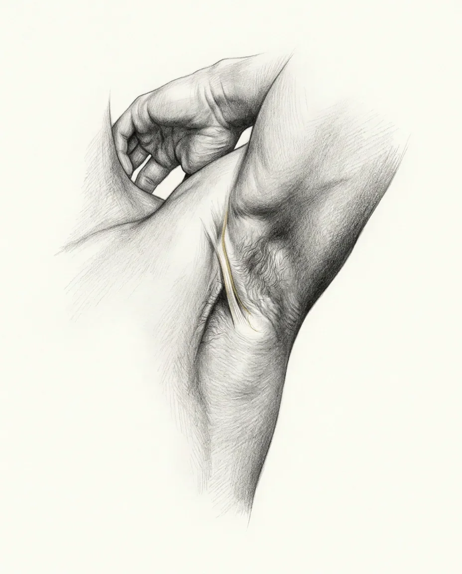Graphite artwork symbolising Armpit Fetish