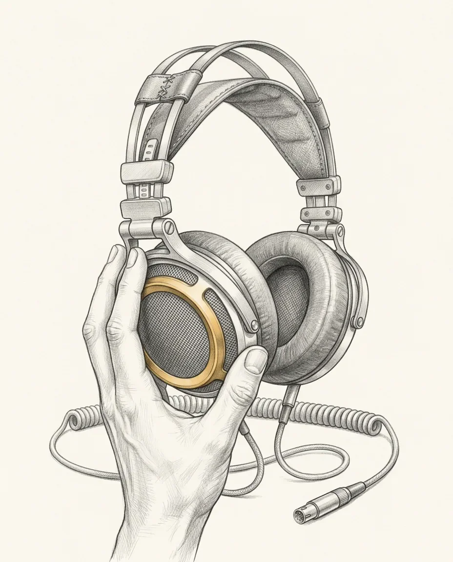 Graphite artwork symbolising Audiophilia
