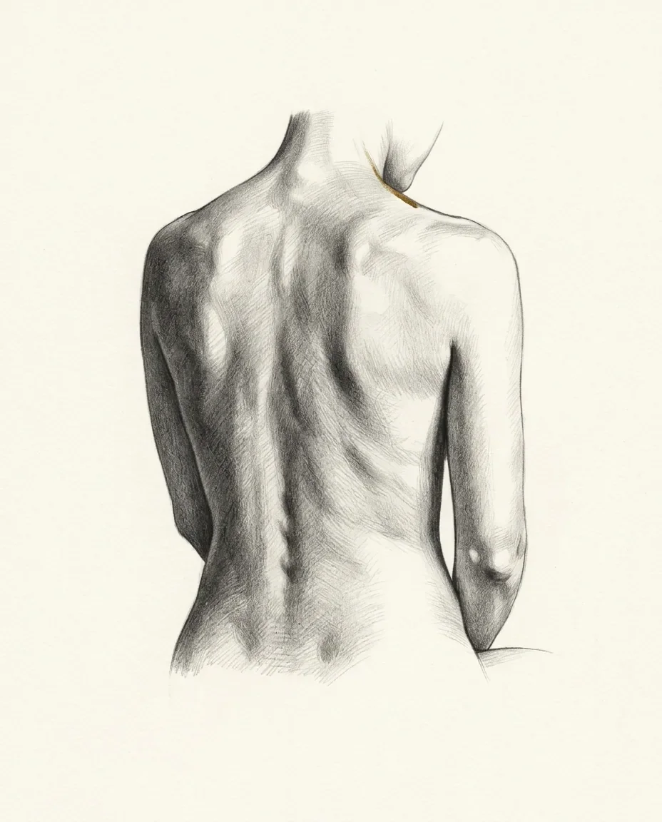 Graphite artwork symbolising Back Fetish