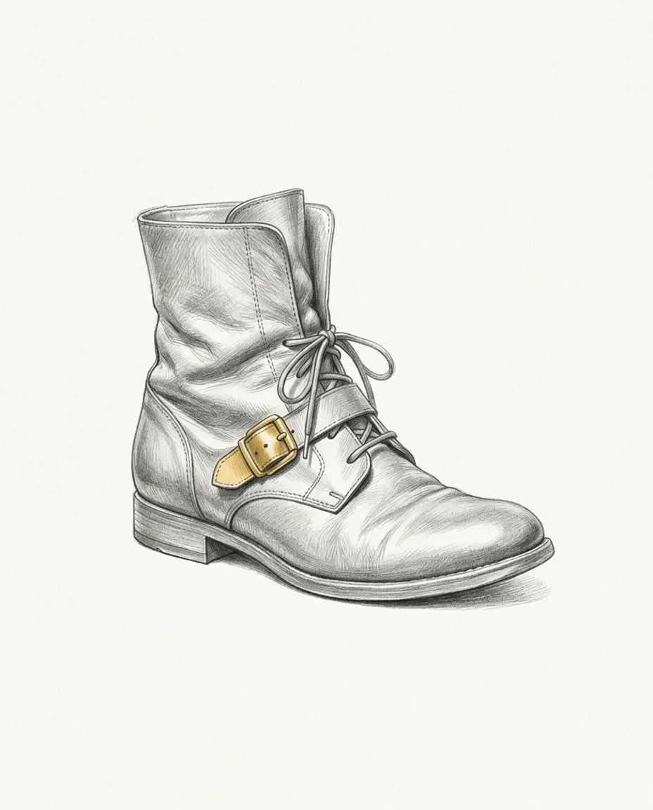Graphite artwork symbolising Boot Fetish
