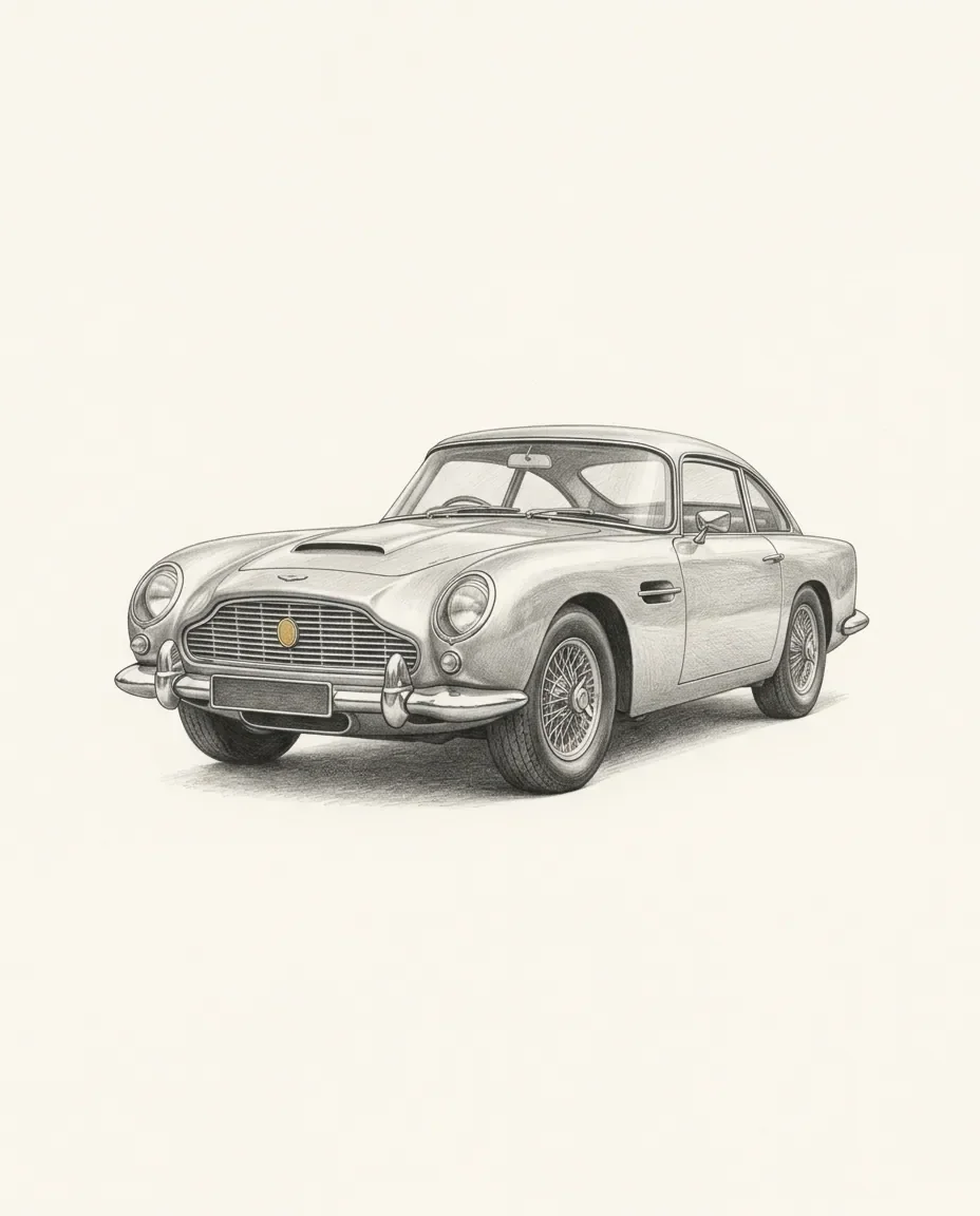Graphite artwork symbolising Car & Machine Fetish