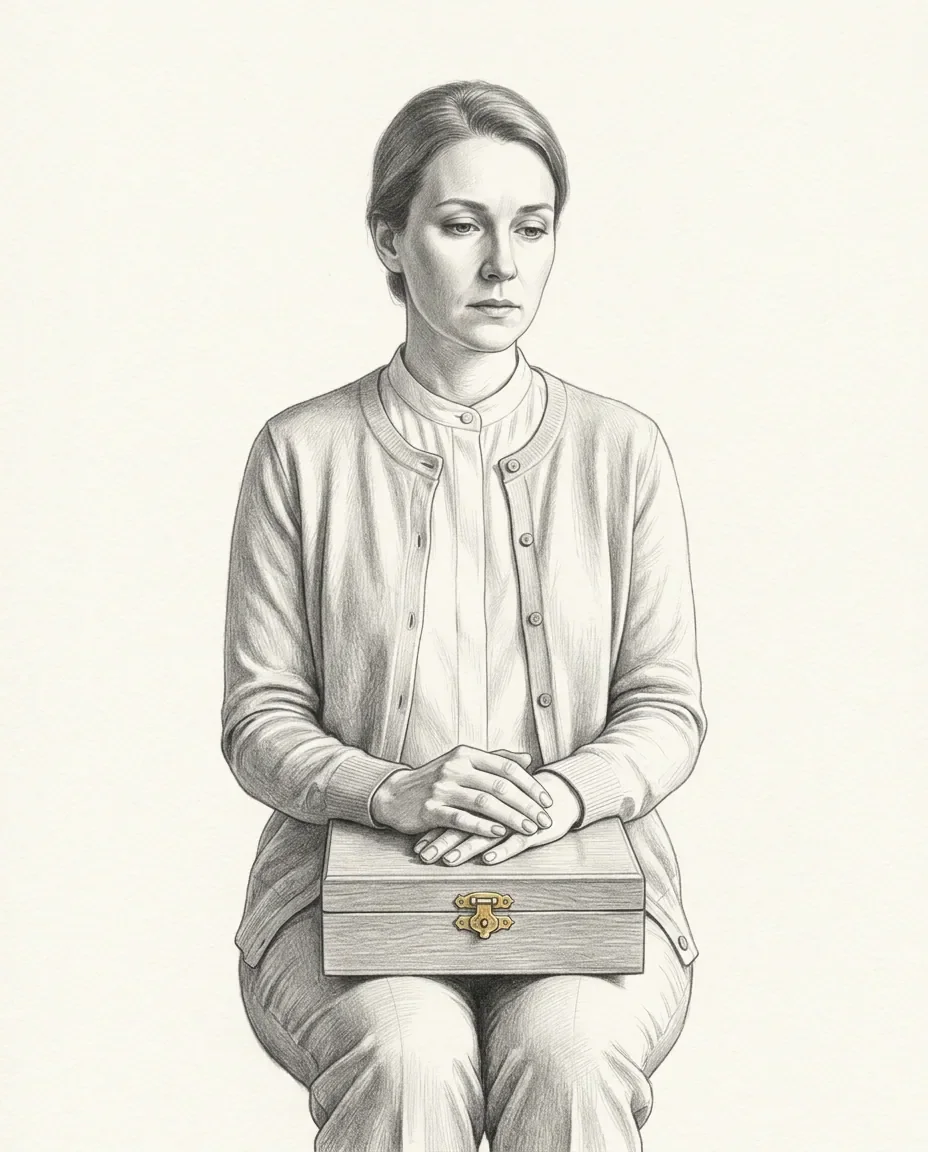 Graphite artwork symbolising Chastity Play