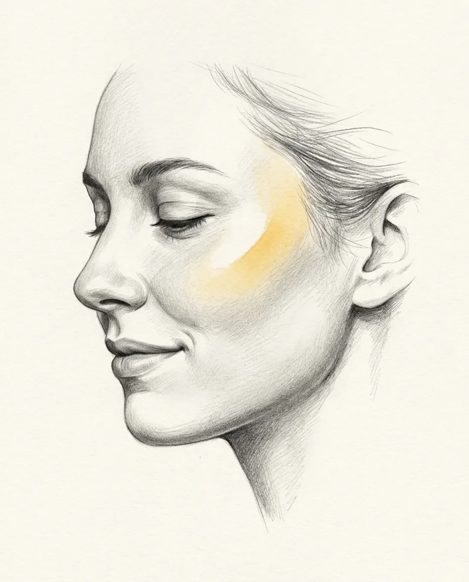 Graphite artwork symbolising Cheek Fetish