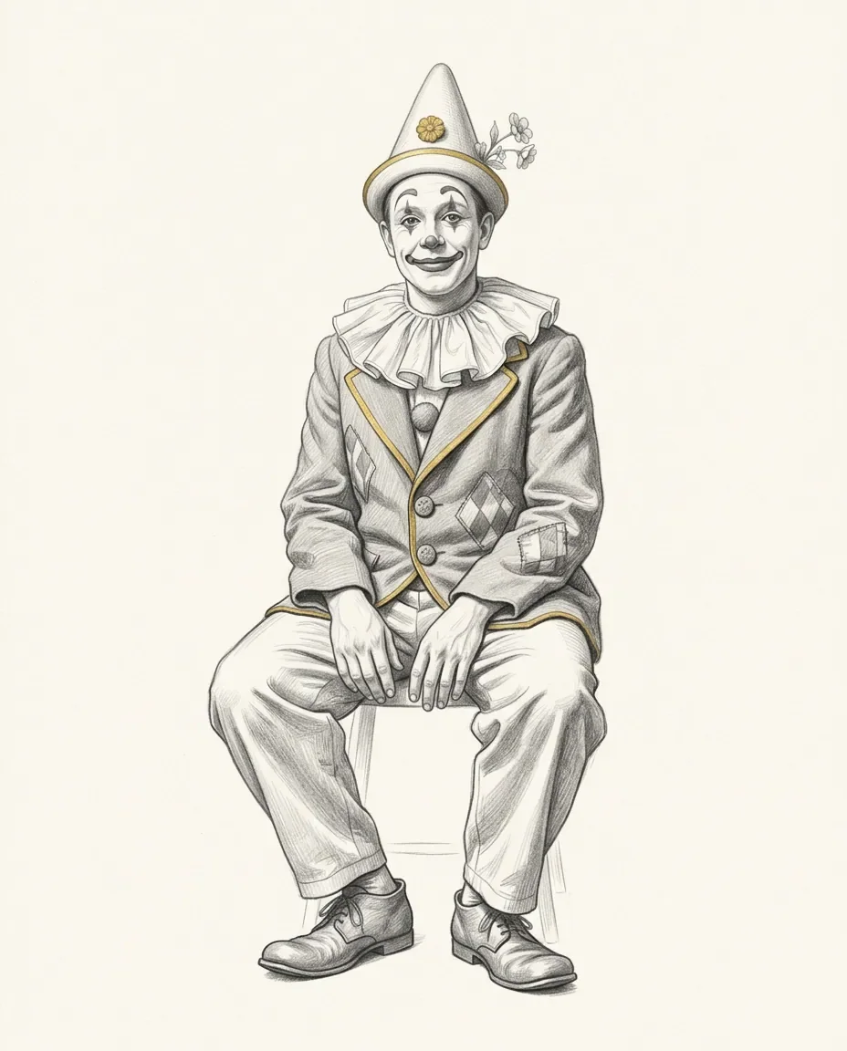 Graphite artwork symbolising Clown Fetish