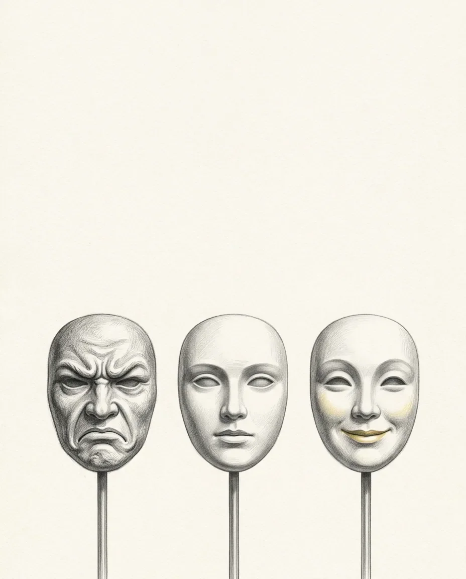 Graphite artwork symbolising Dere Archetypes