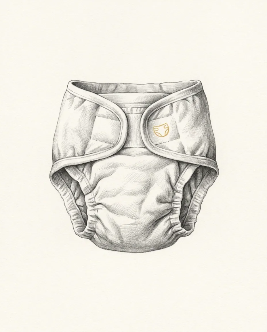 Graphite artwork symbolising Diaper Fetish