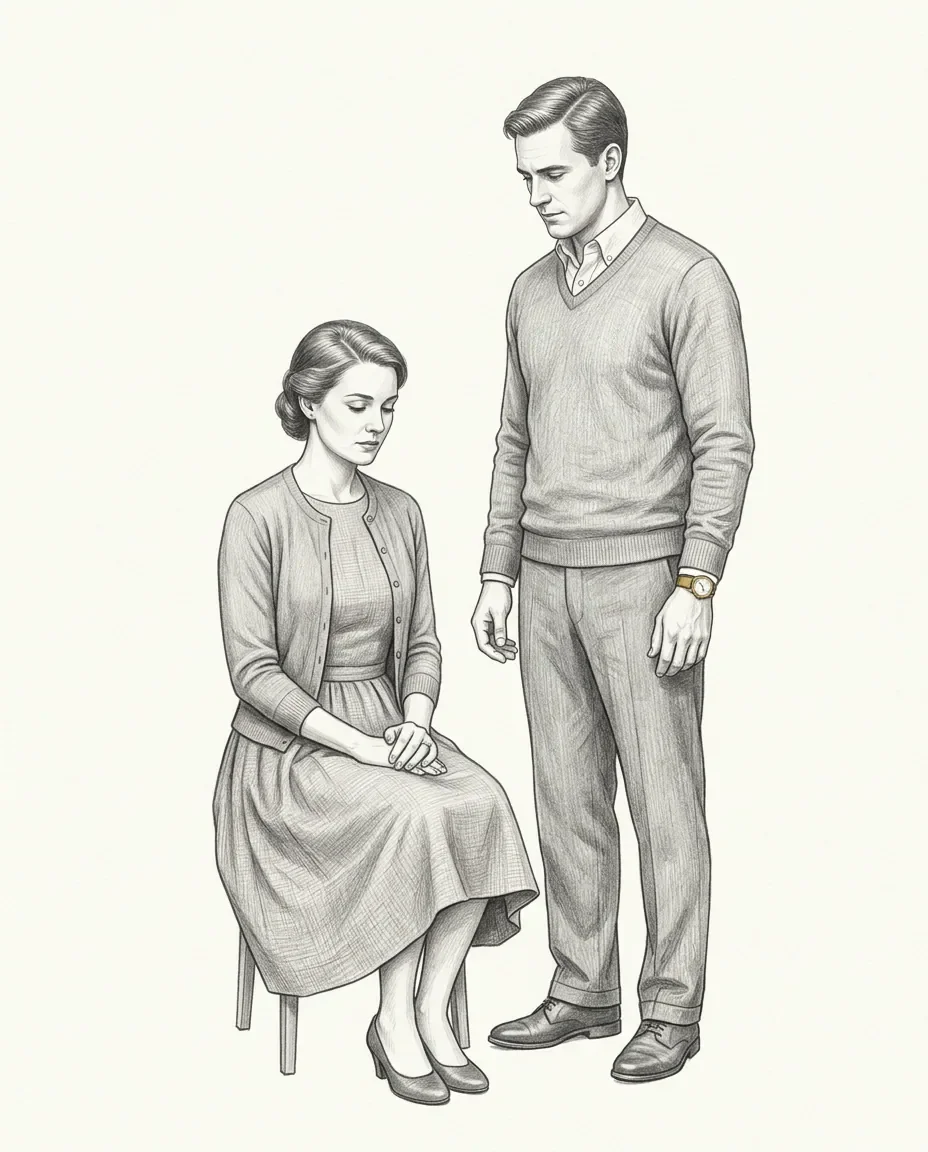 Graphite artwork symbolising Domestic Discipline
