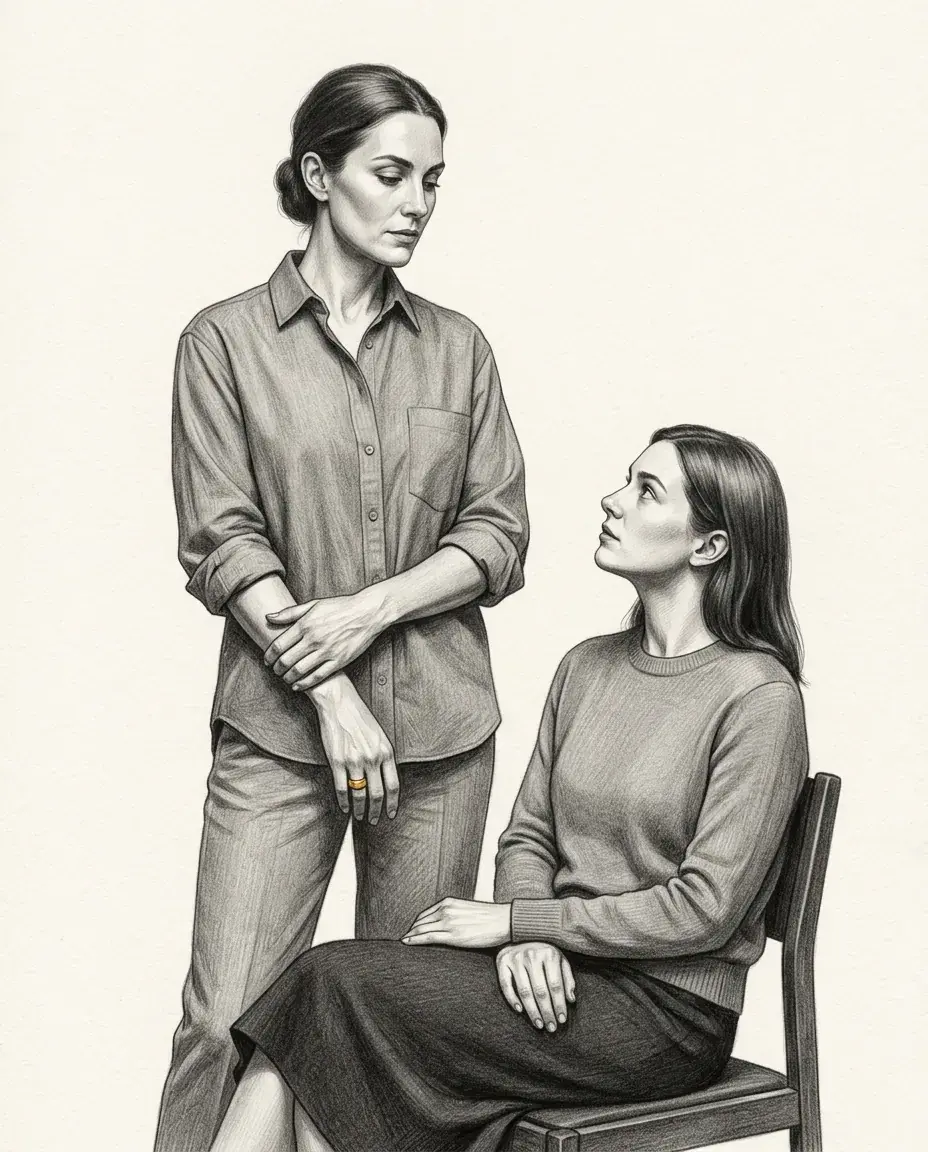 Graphite artwork symbolising Dominance and Submission