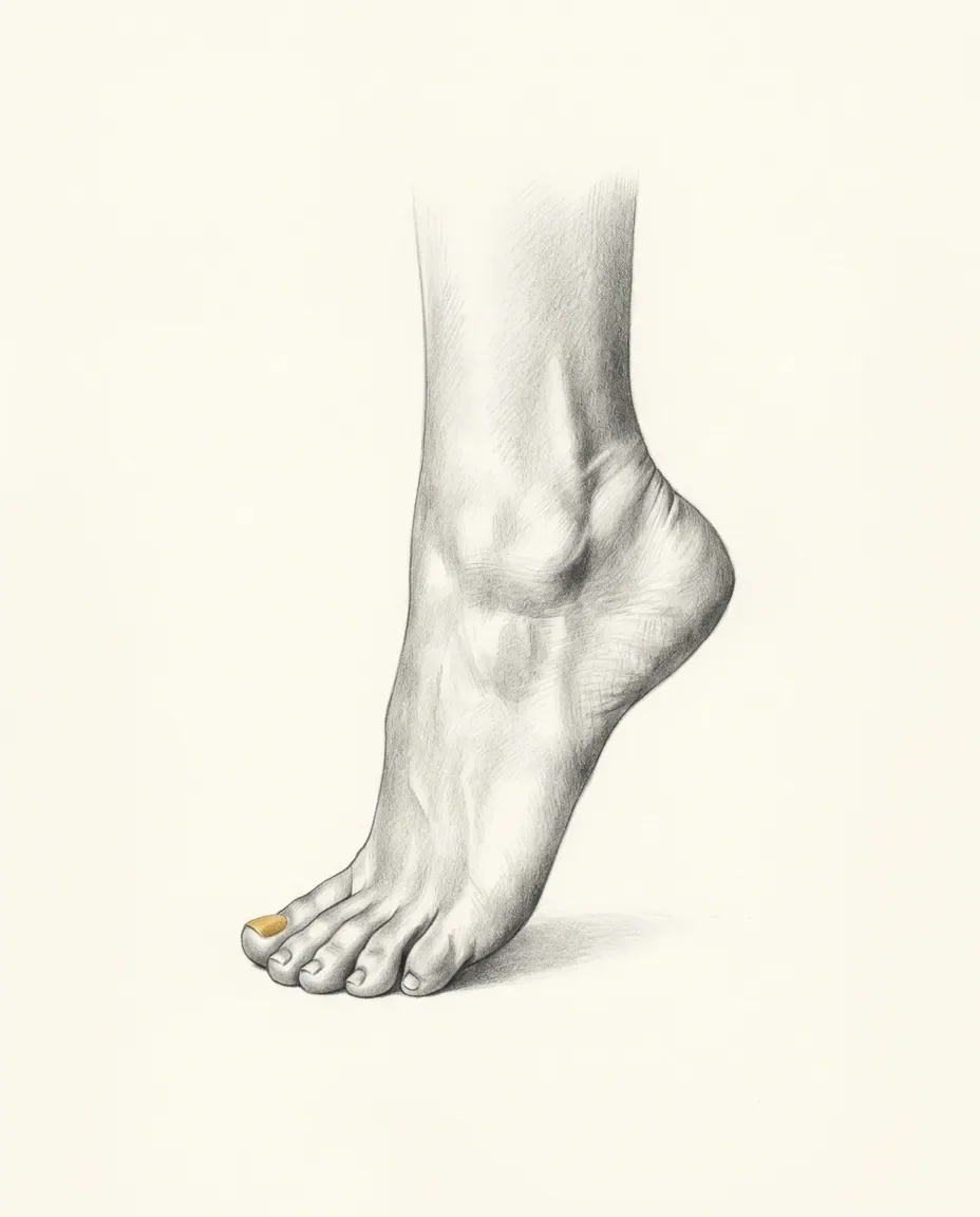 Graphite artwork symbolising Foot Worship