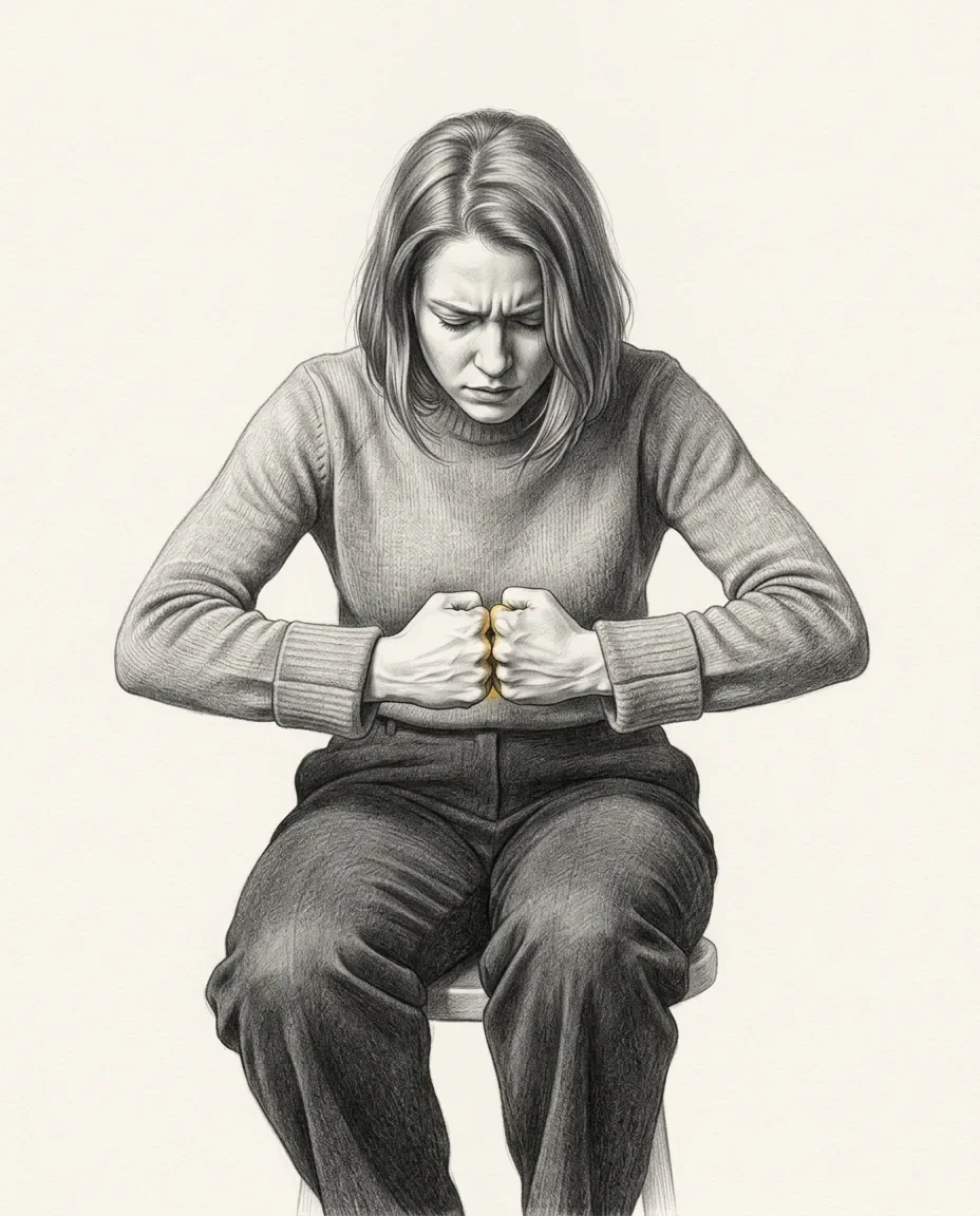 Graphite artwork symbolising Forced Orgasm