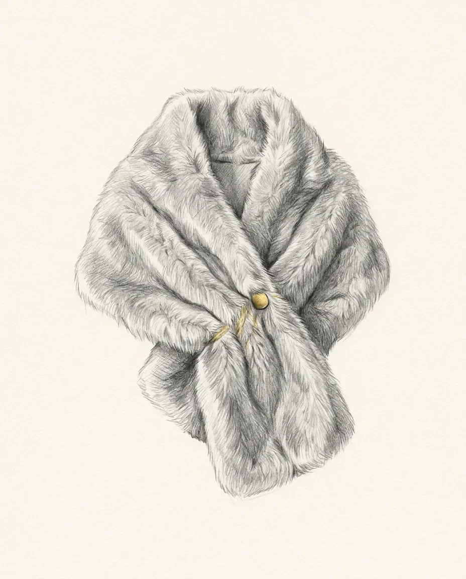 Graphite artwork symbolising Fur Clothing Fetish