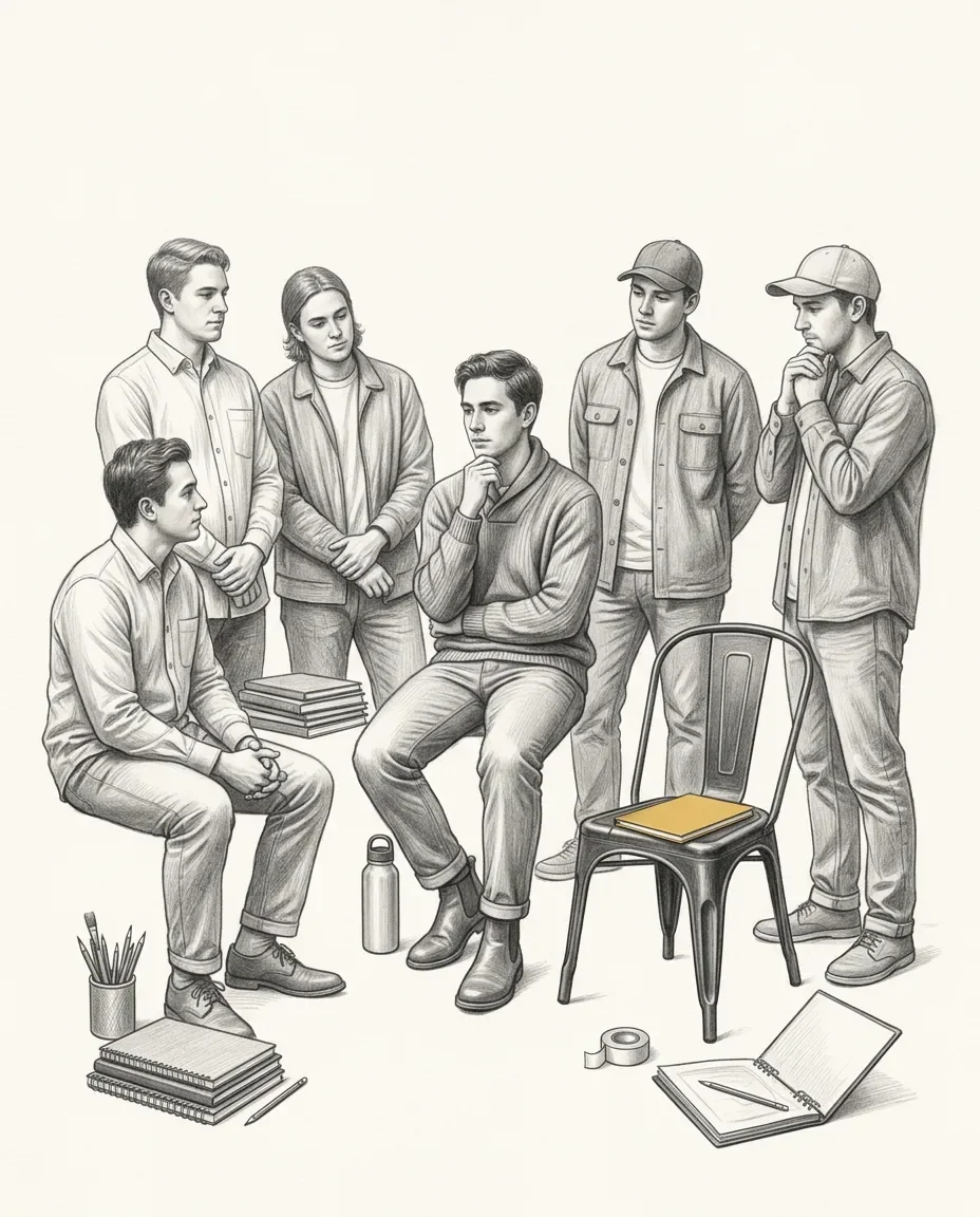 Graphite artwork symbolising Gangbang
