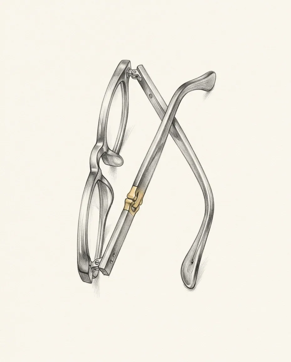 Graphite artwork symbolising Glasses Fetish