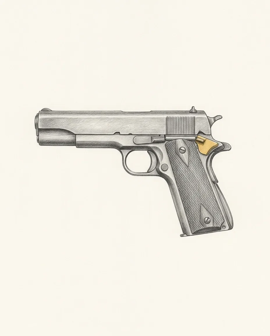 Graphite artwork symbolising Gun Fetish
