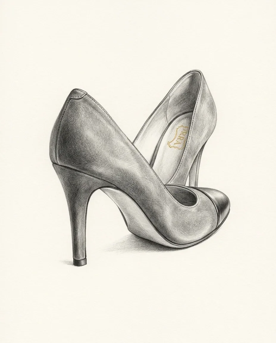 Graphite artwork symbolising High Heel Fetish