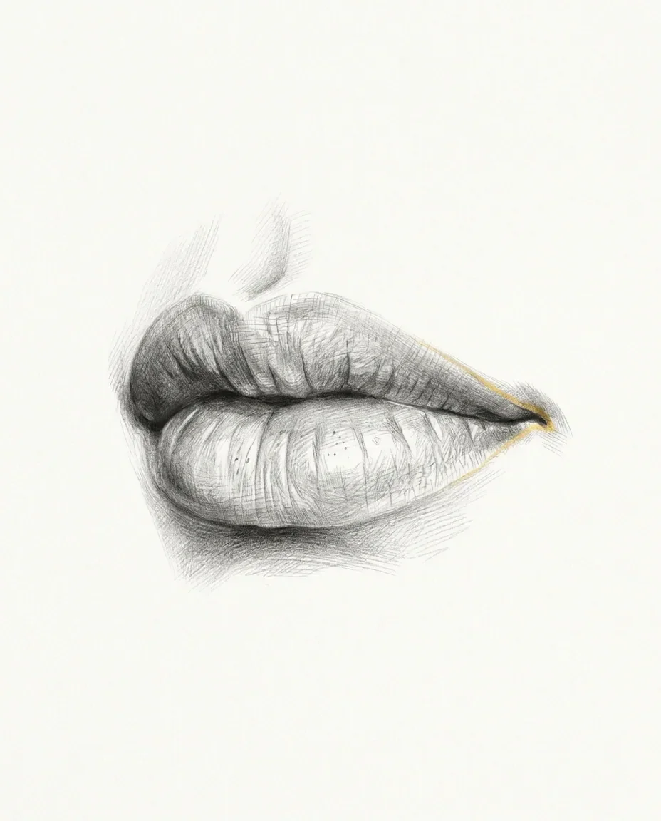 Graphite artwork symbolising Lip Fetish