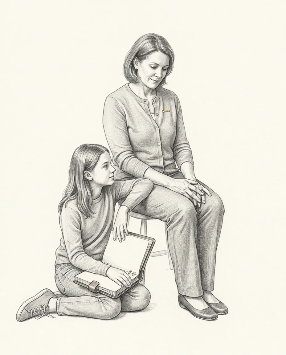 Graphite artwork symbolising Mommy Domme / MDLB