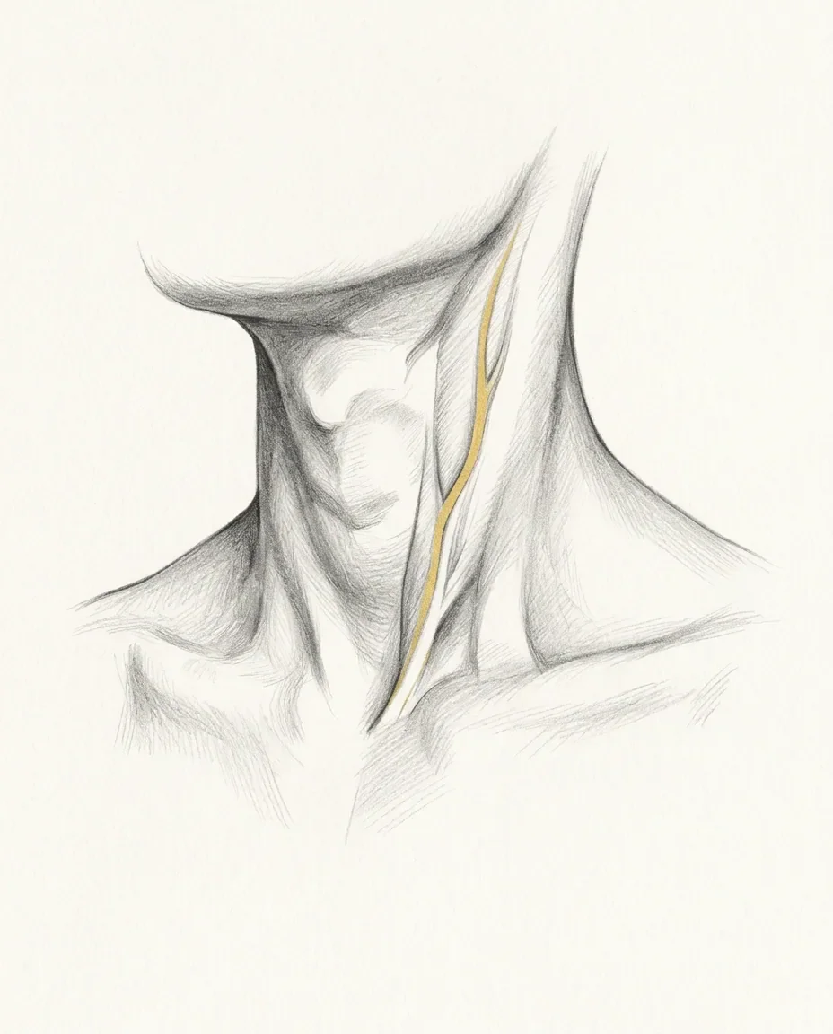 Graphite artwork symbolising Neck Fetish