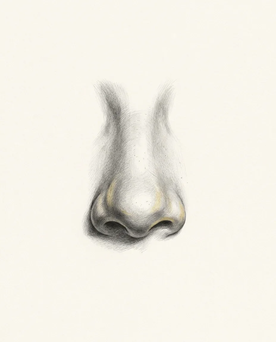 Graphite artwork symbolising Nose Fetish